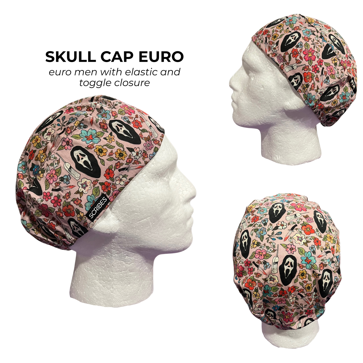 Pink Scream Scary movie villain Skull Cap Euro for Men