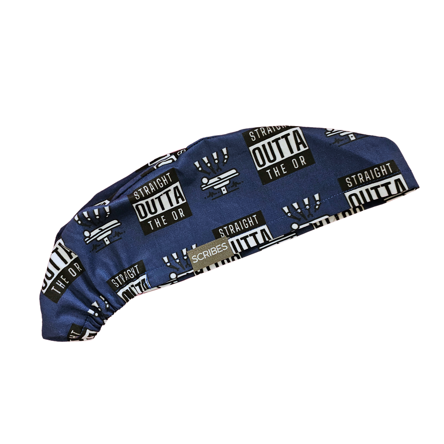 Navy Straight Outta the OR Euro Men Scrub Cap
