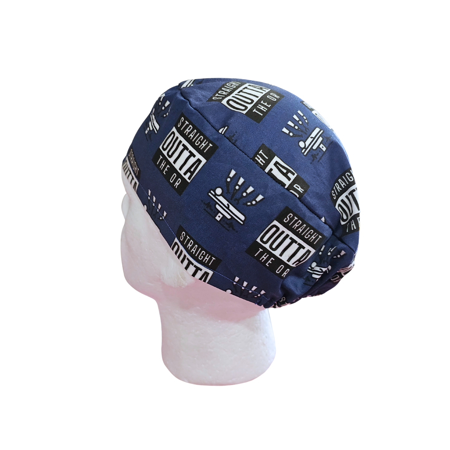 Navy Straight Outta the OR Euro Men Scrub Cap