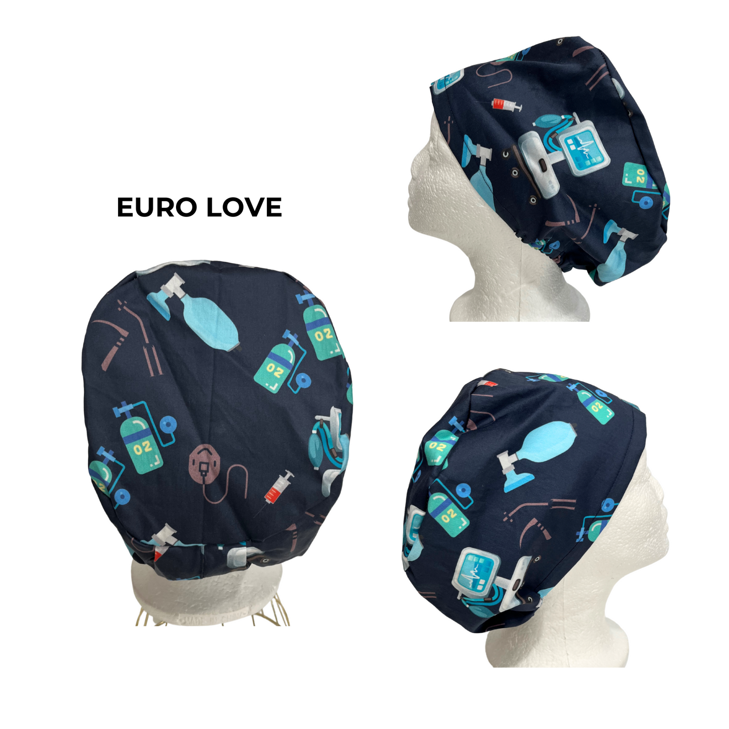 Ventilator Euro Love Style Scrub Cap