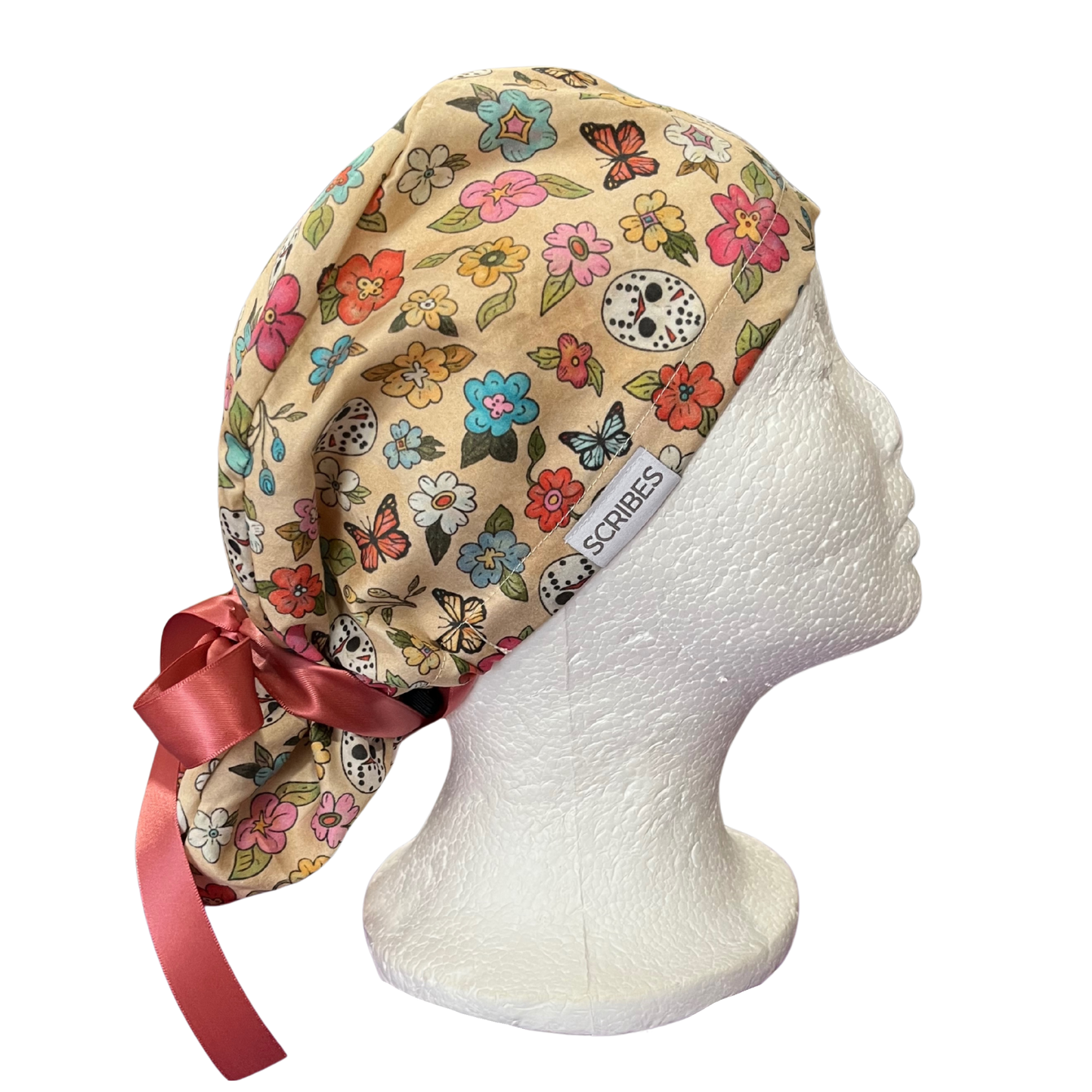 Dusky Cystal Lake horror movies Halloween in Pony Scrub cap