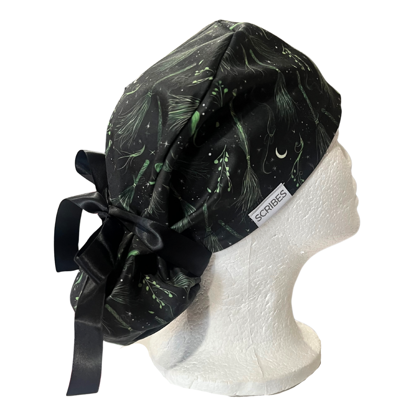 Pre-Order Emerald Brooms and Witchcraft, Halloween Pony Scrub cap Exclusive Print