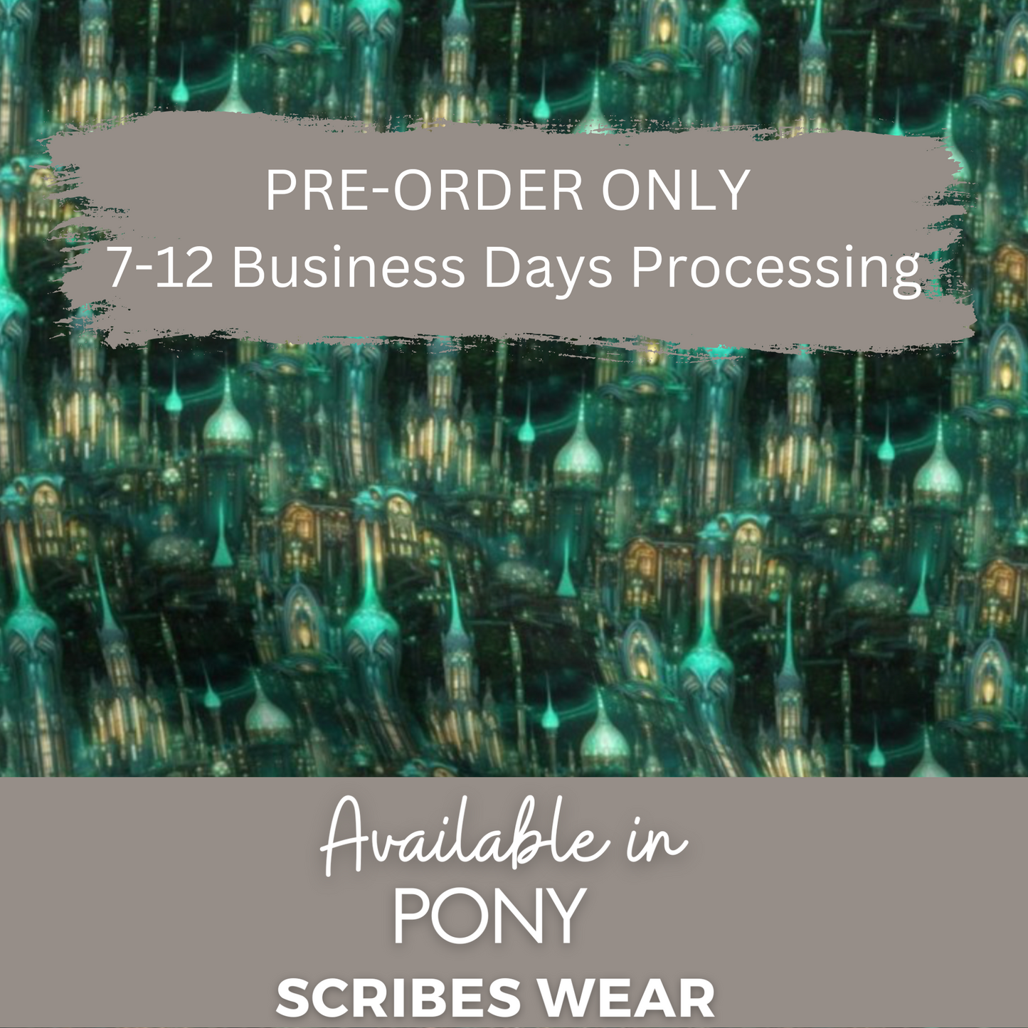 Pre-Order The Magical Fortress Emerald Castle Halloween Pony Scrub cap Exclusive Print