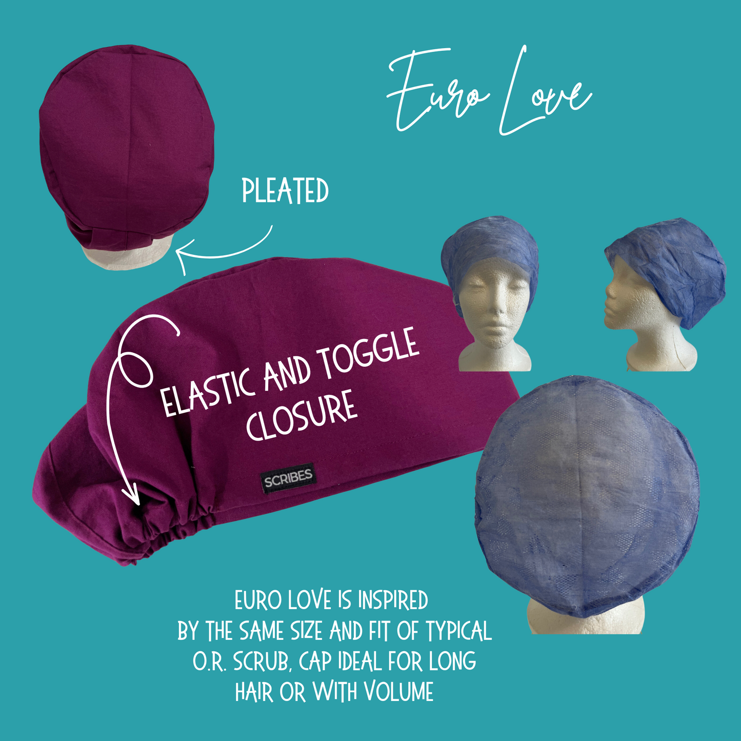 Oh My Gauze Euro Love Style Scrub Cap