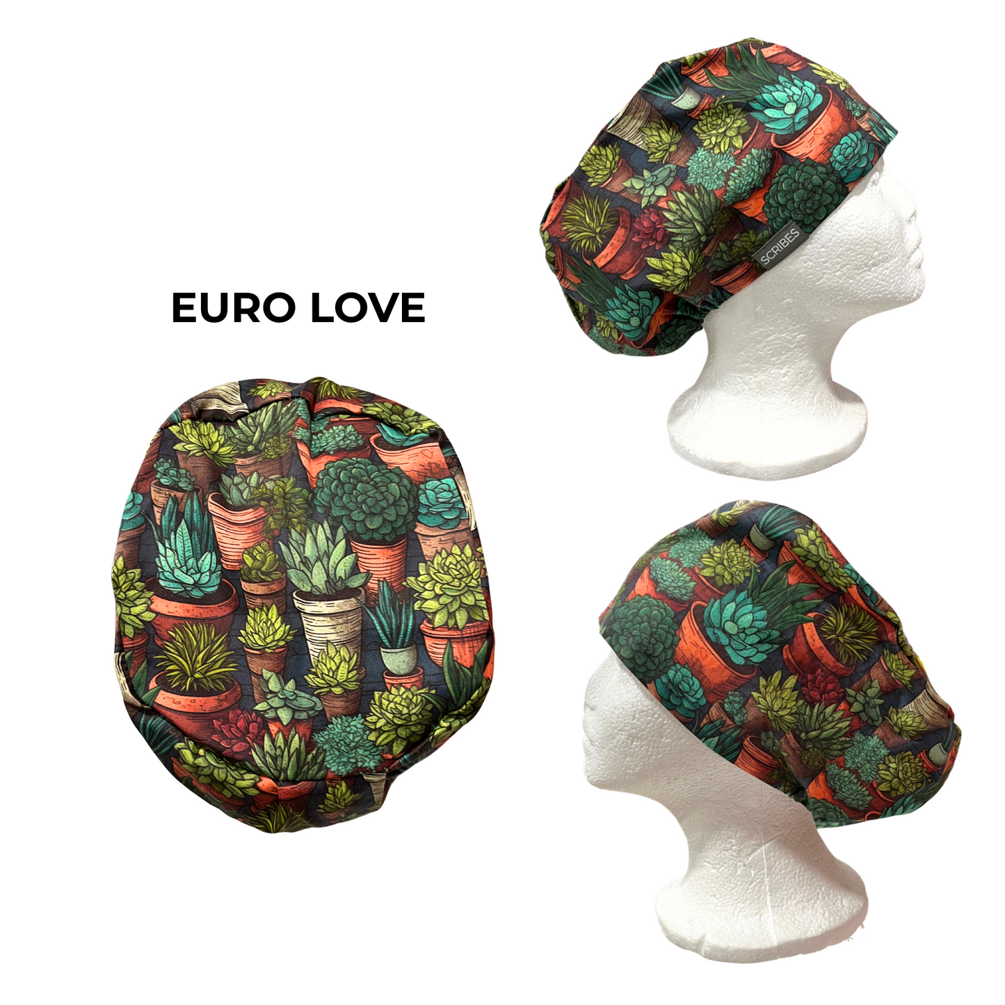 Succulent  Euro Love Style Scrub cap