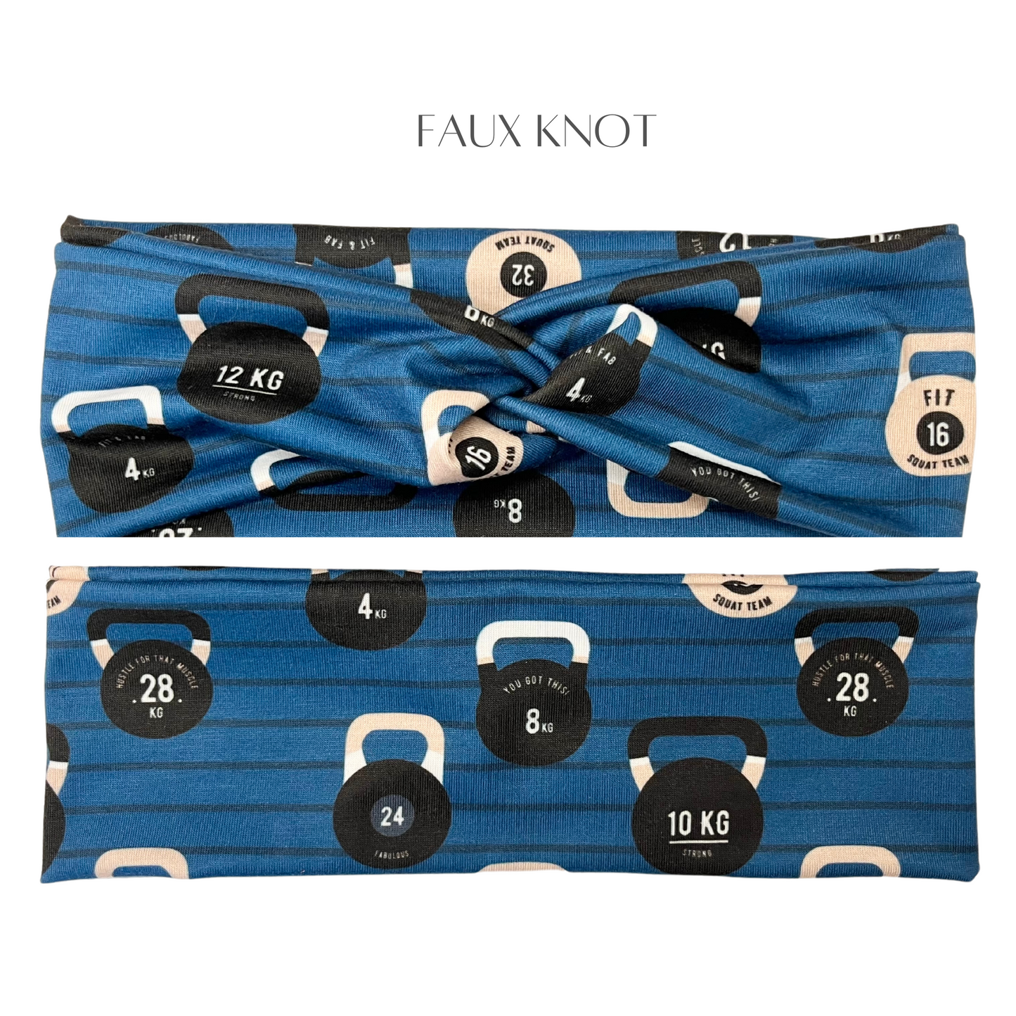 Teal Kettlebell Work Out Headband