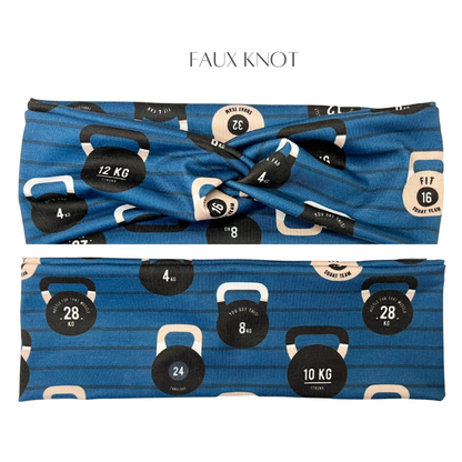 Teal Kettlebell Work Out Headband