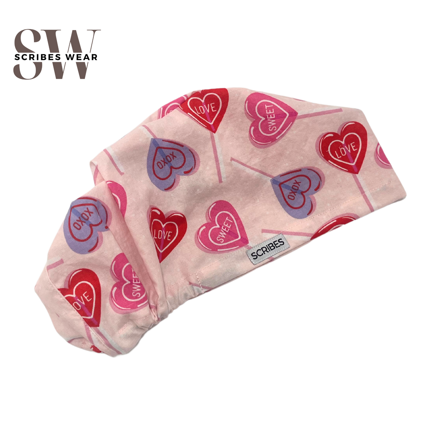 Lollipops Valentine Euro Love Style Scrub Cap