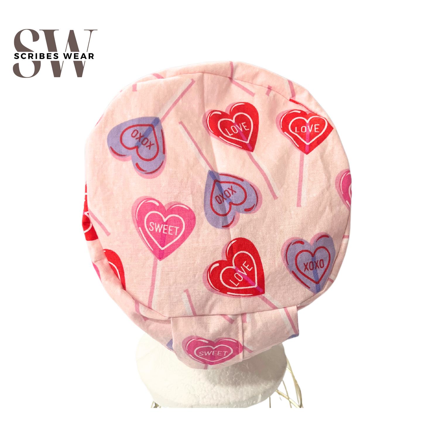 Lollipops Valentine Euro Love Style Scrub Cap