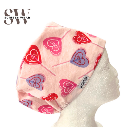 Lollipops Valentine Euro Love Style Scrub Cap