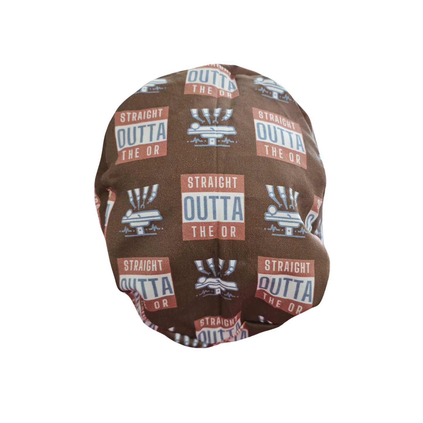 Brown Straight Outta the OR Euro Men Scrub Cap