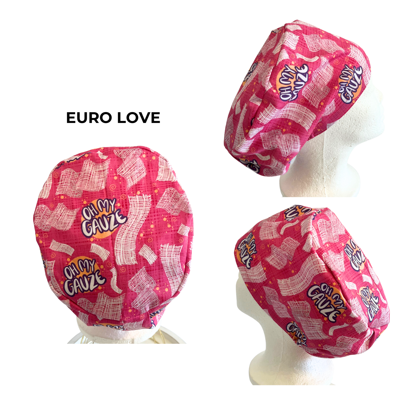 Oh My Gauze Euro Love Style Scrub Cap