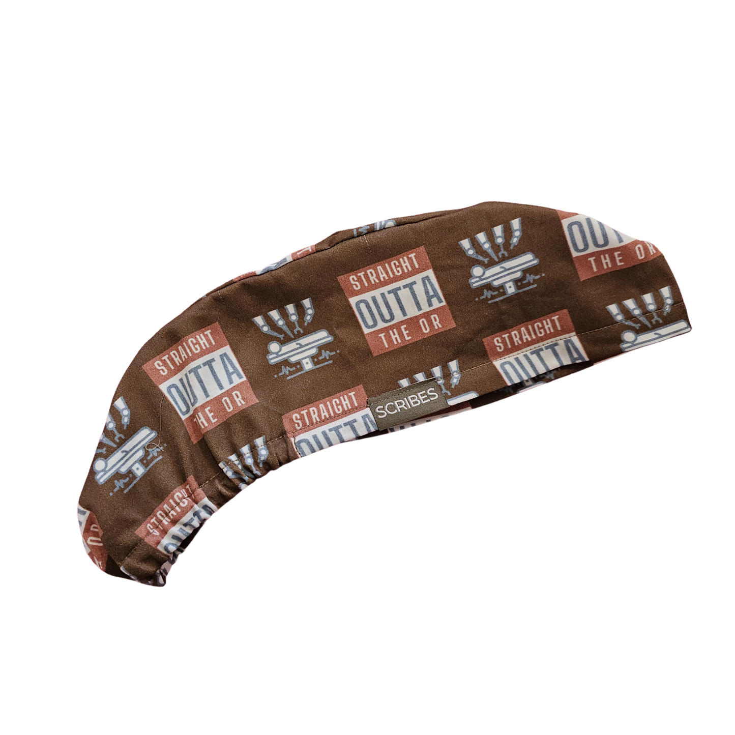 Brown Straight Outta the OR Euro Men Scrub Cap