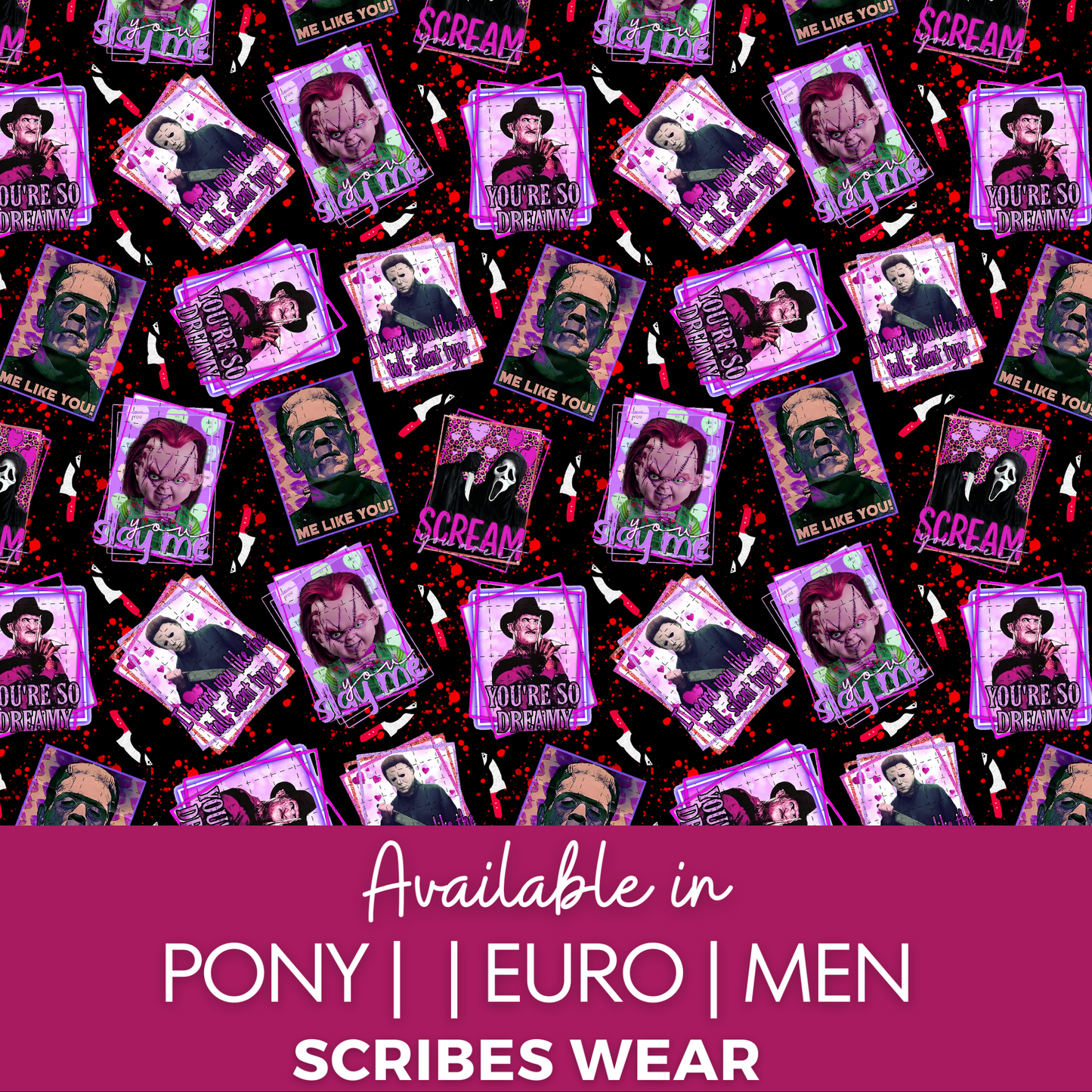 Cards in Fuchsia Scream, Jason and friends