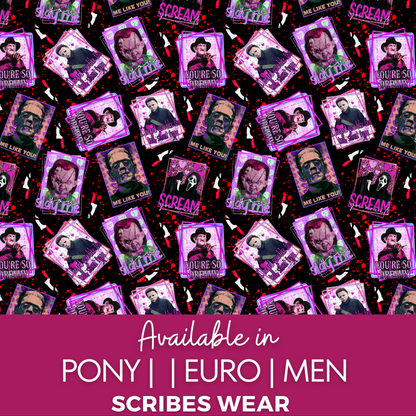 Cards in Fuchsia Scream, Jason and friends