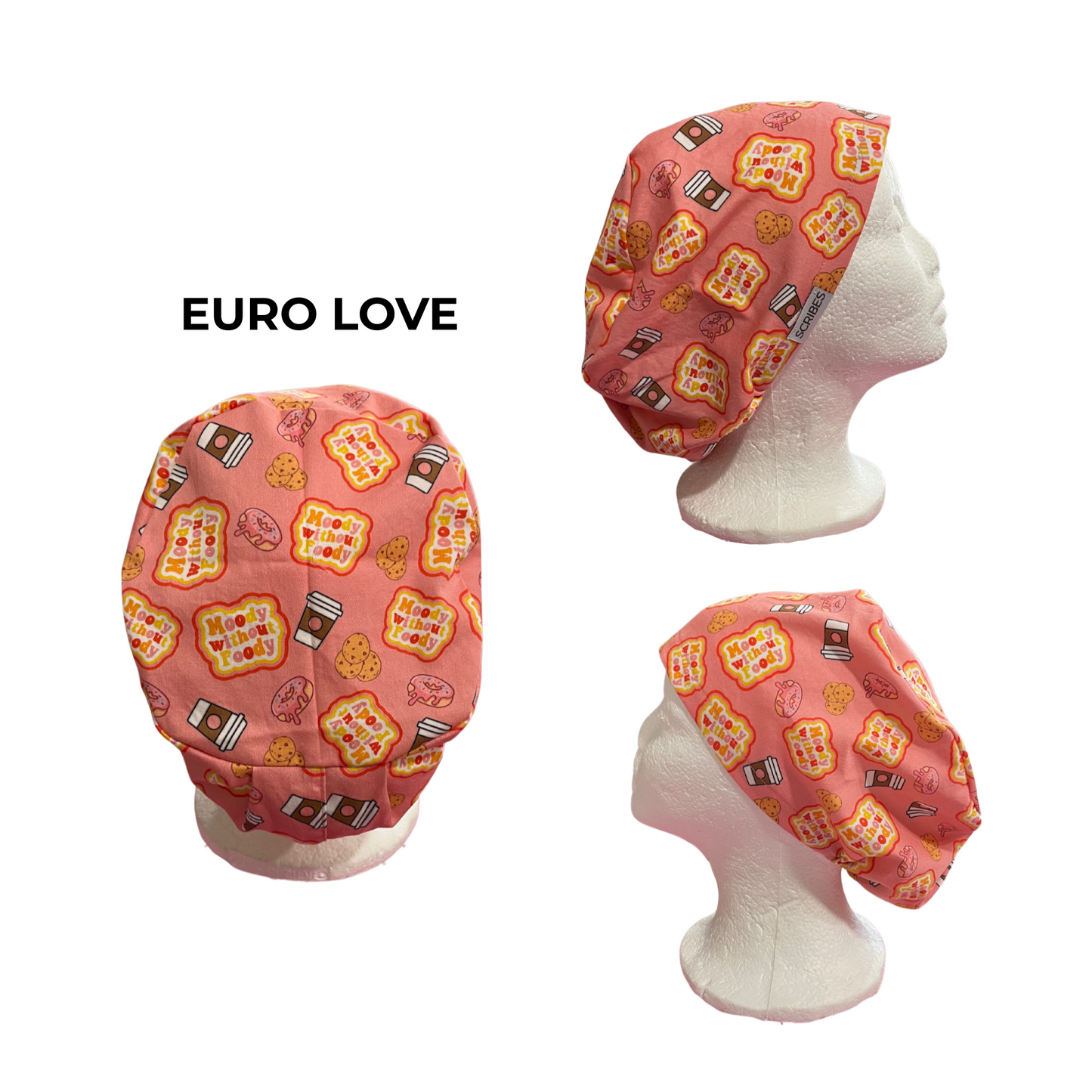 Moody without Foodie Euro Love scrub Cap