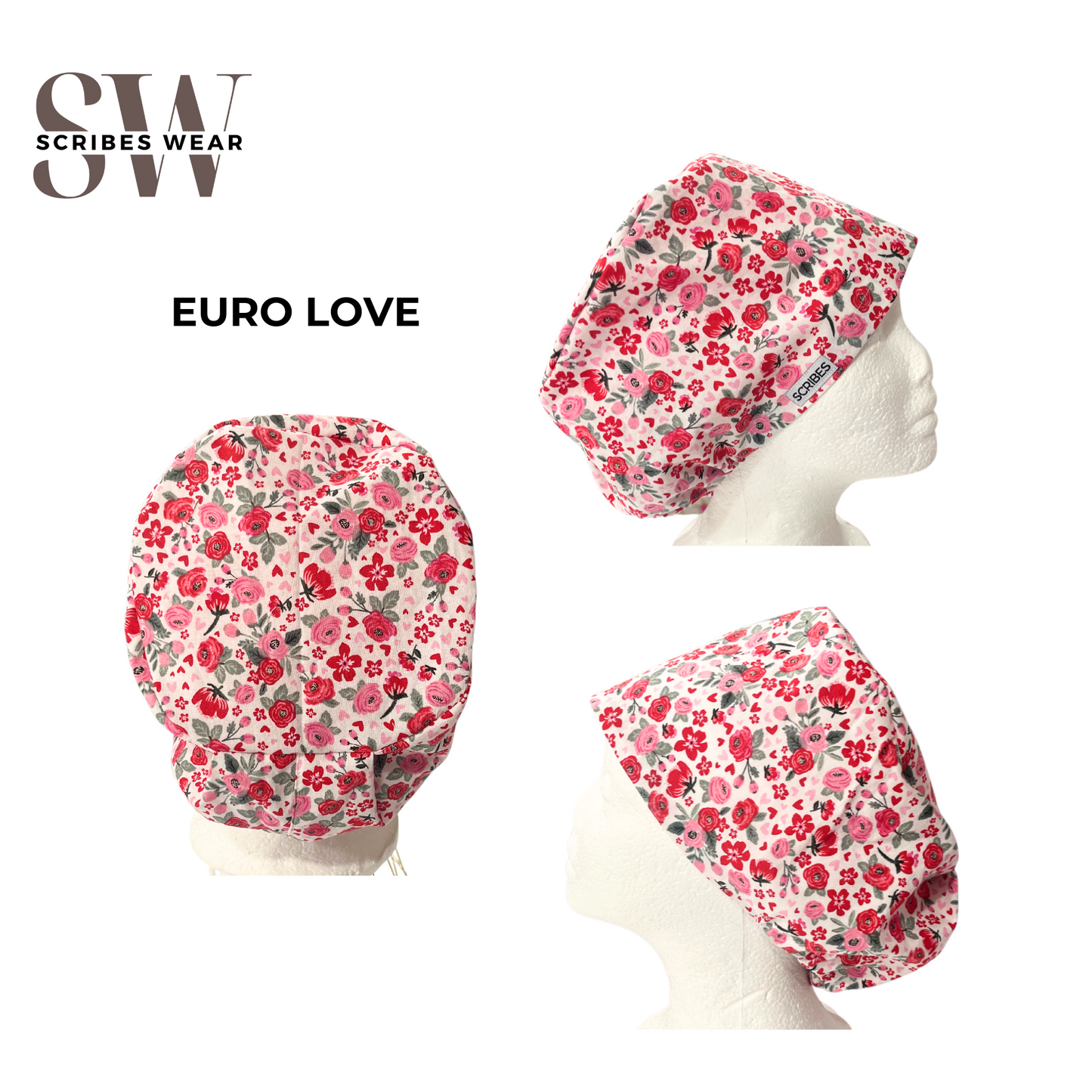 Bouquet of flowers Euro Love Style Scrub cap