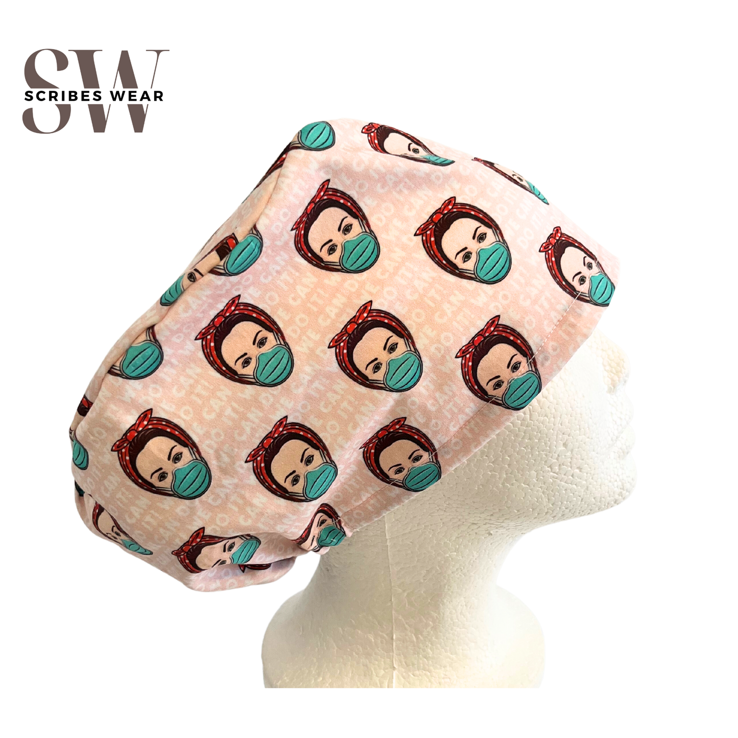 Nurse Saves Lives Euro Love Style Scrub Cap