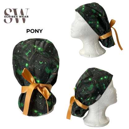 The Magical Wicked Spellbook Halloween Pony Scrub cap Exclusive Print
