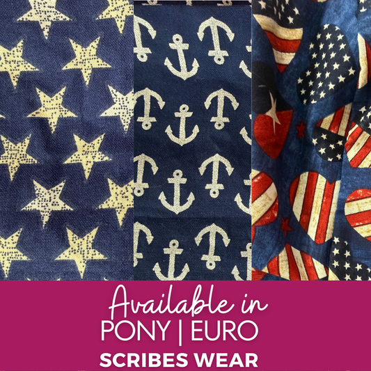 WH Stars Anchors and Patriots Scrub cap