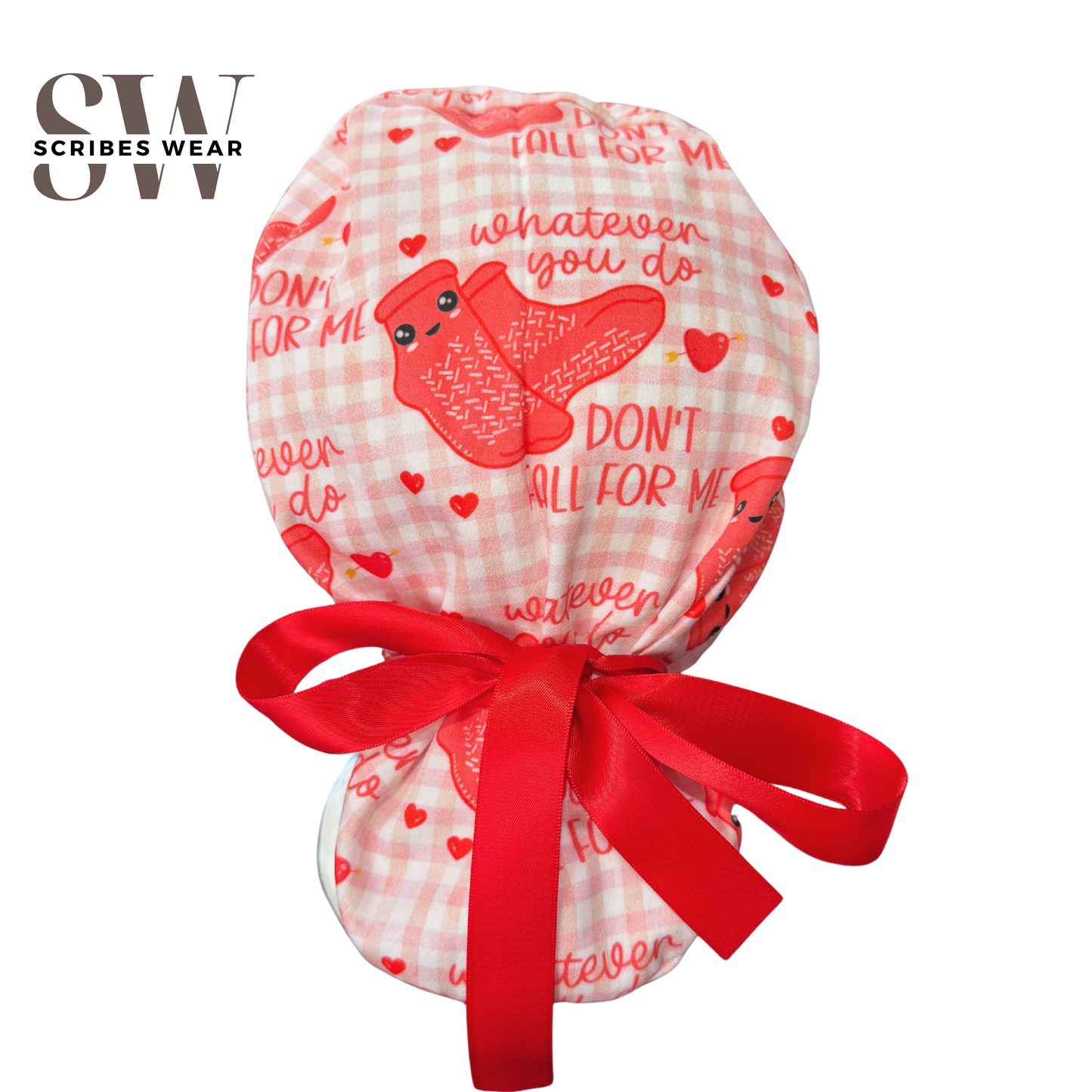 Whatever you do, don't FALL for me Pony Style Scrub Cap