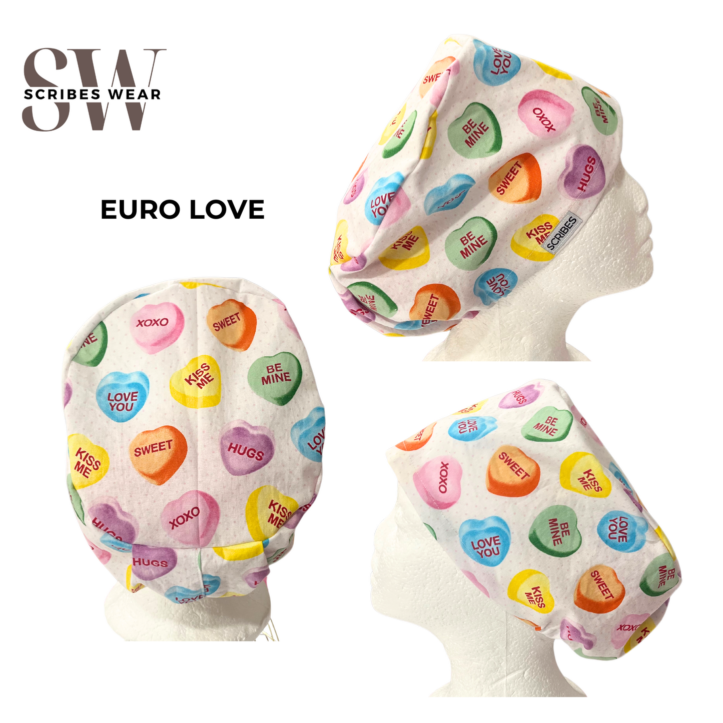 Heart Candies Euro Love Style Scrub Cap