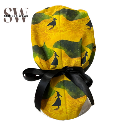 Green Wicked Witchcraft, Halloween Pony Scrub cap Exclusive Print