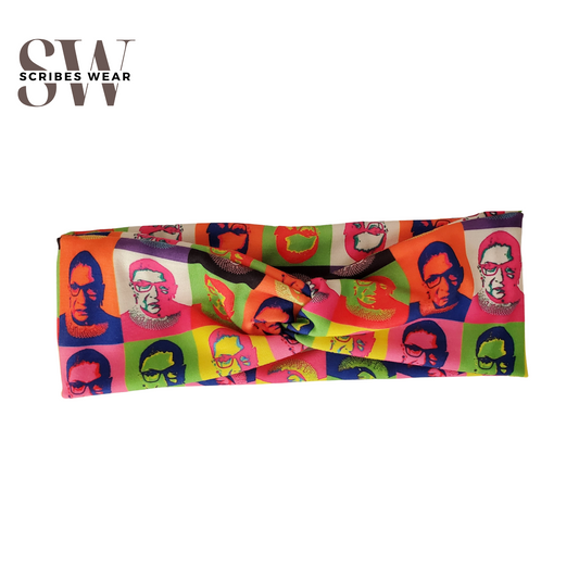 Technicolor Ruth Bader Ginsberg RBG Headband