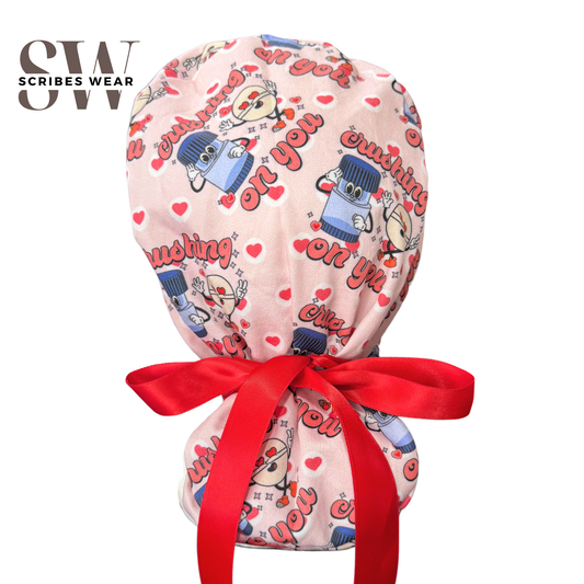Crushing on you with a pill crusher Pony Style Scrub Cap