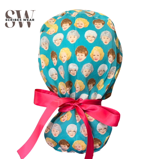 Golden Girls Teal Tv Show Surgical caps Pony Scrub Cap