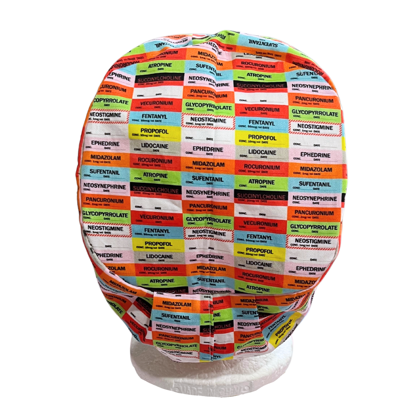 Anesthesia Meds in Euro Love Style Scrub cap