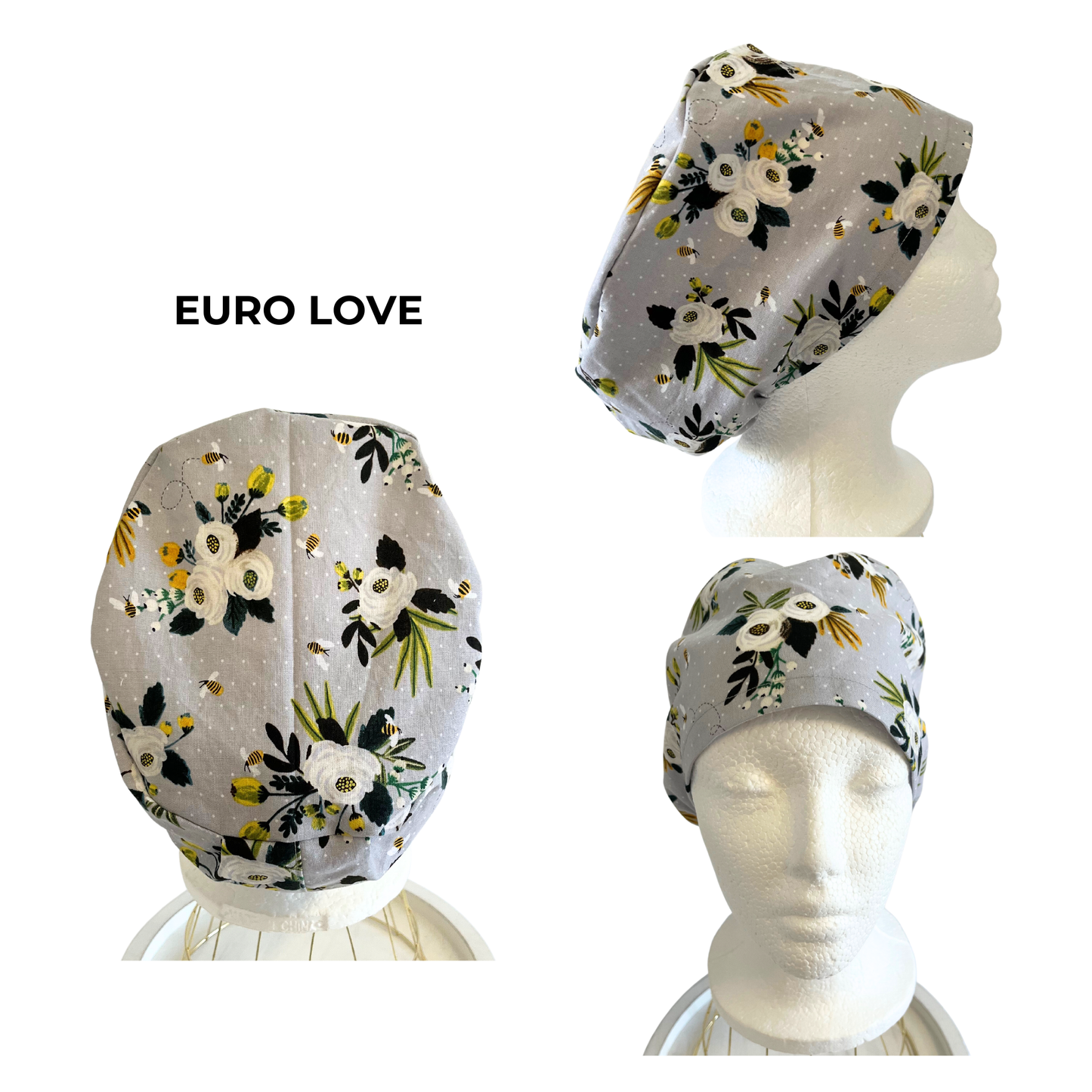 Falling Grays Euro Love Style Scrub Cap