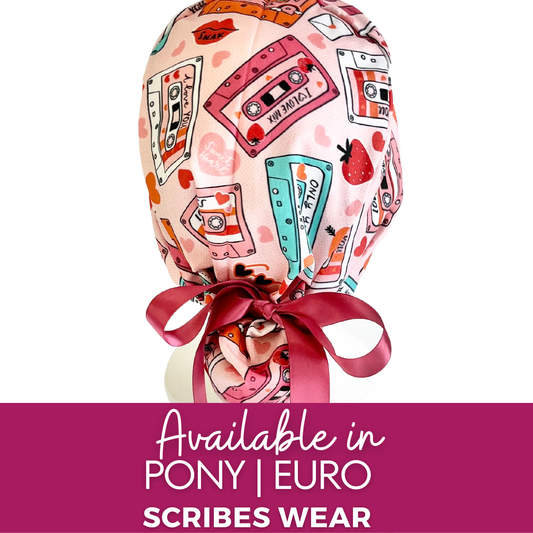 WH Love songs Mixed Tape Scrub cap