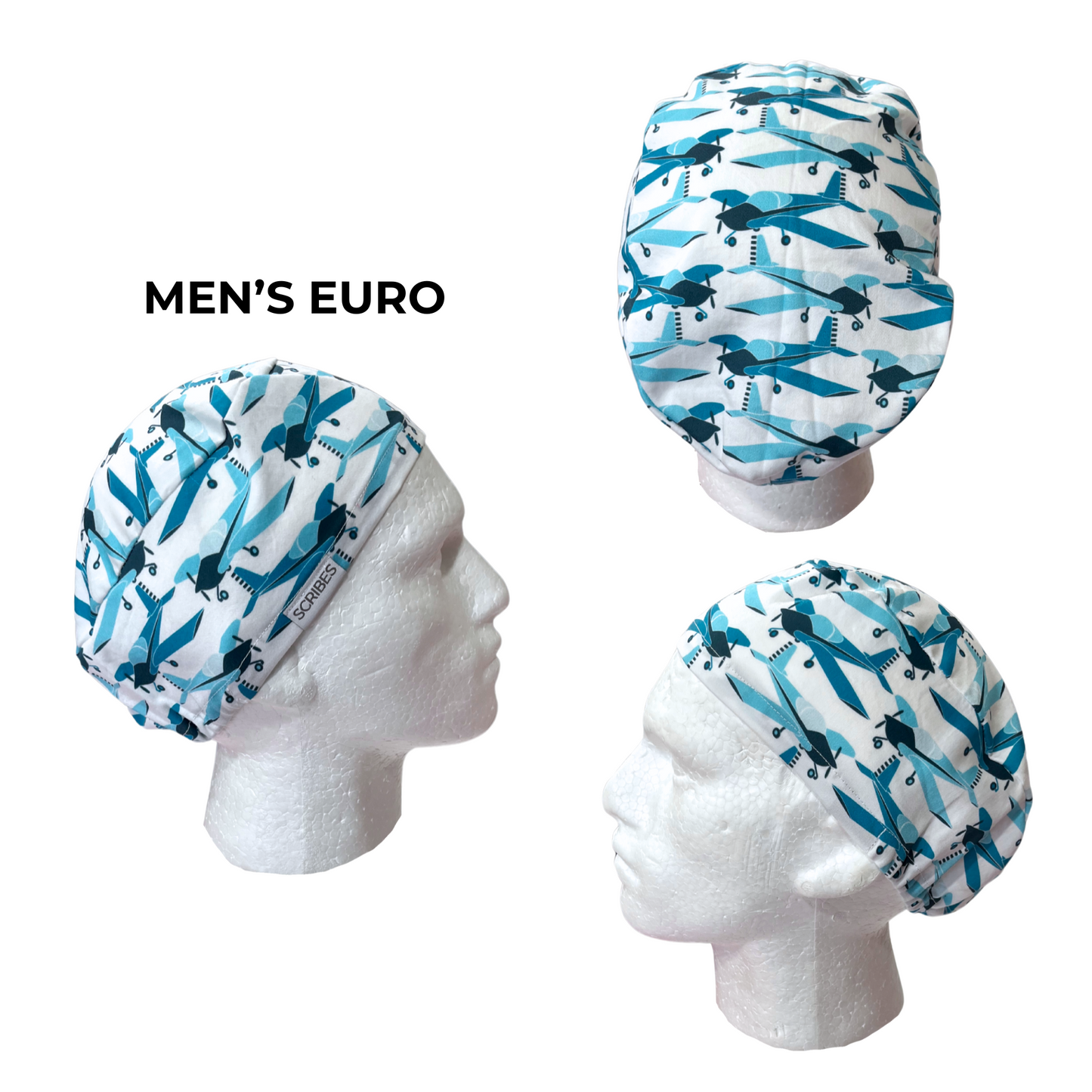 Airplane Mode in Euro Men scrub cap