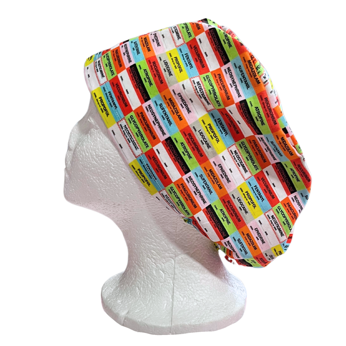 Anesthesia Meds in Euro Love Style Scrub cap