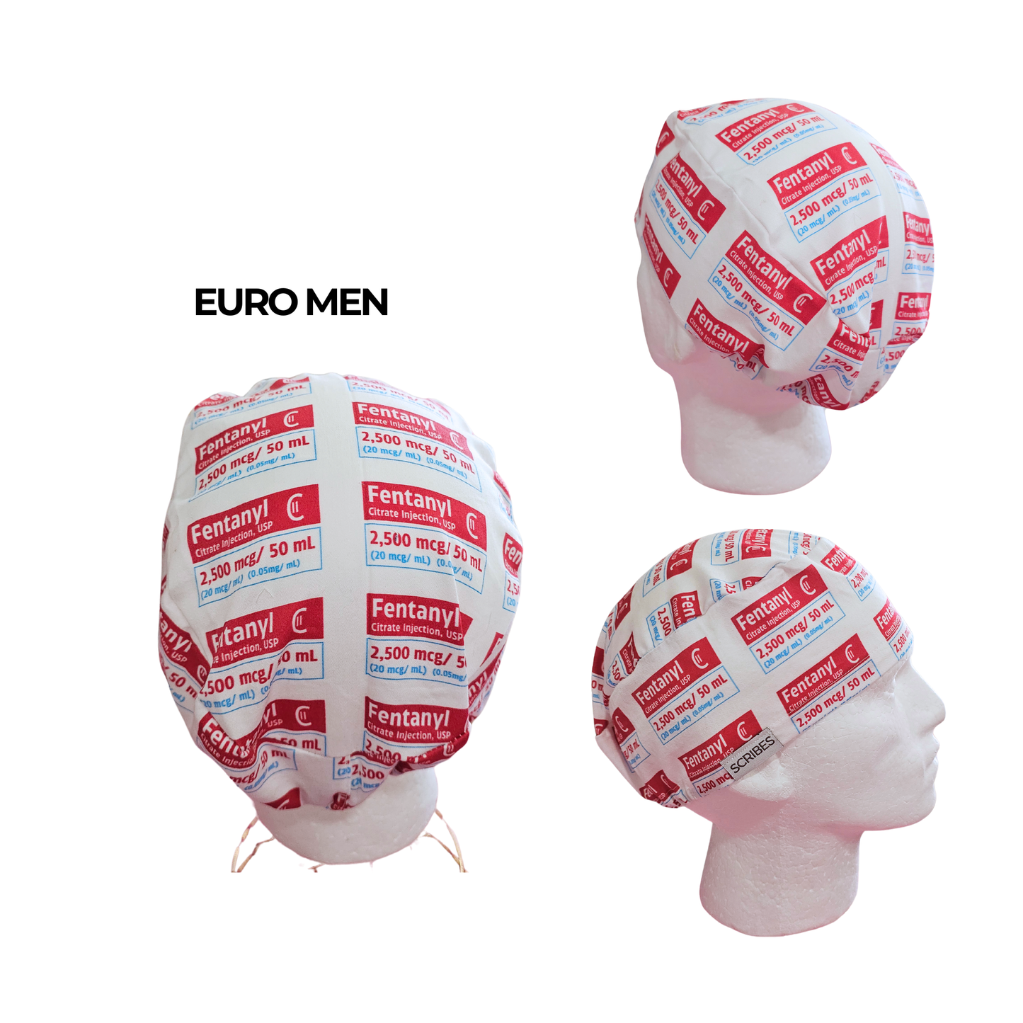 Fentanyl Euro Men Scrub Cap