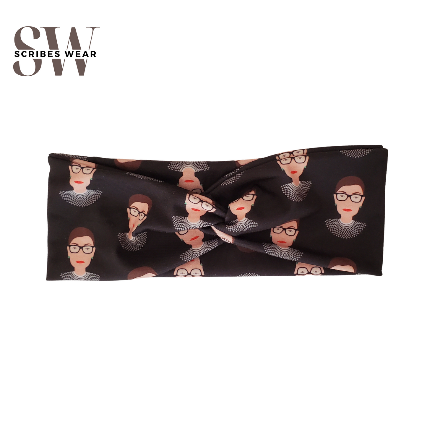 Black Ruth Bader Ginsberg RBG Headband