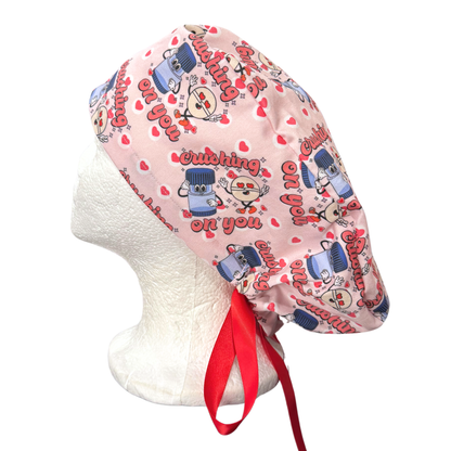 Crushing on you with a pill crusher Pony Style Scrub Cap
