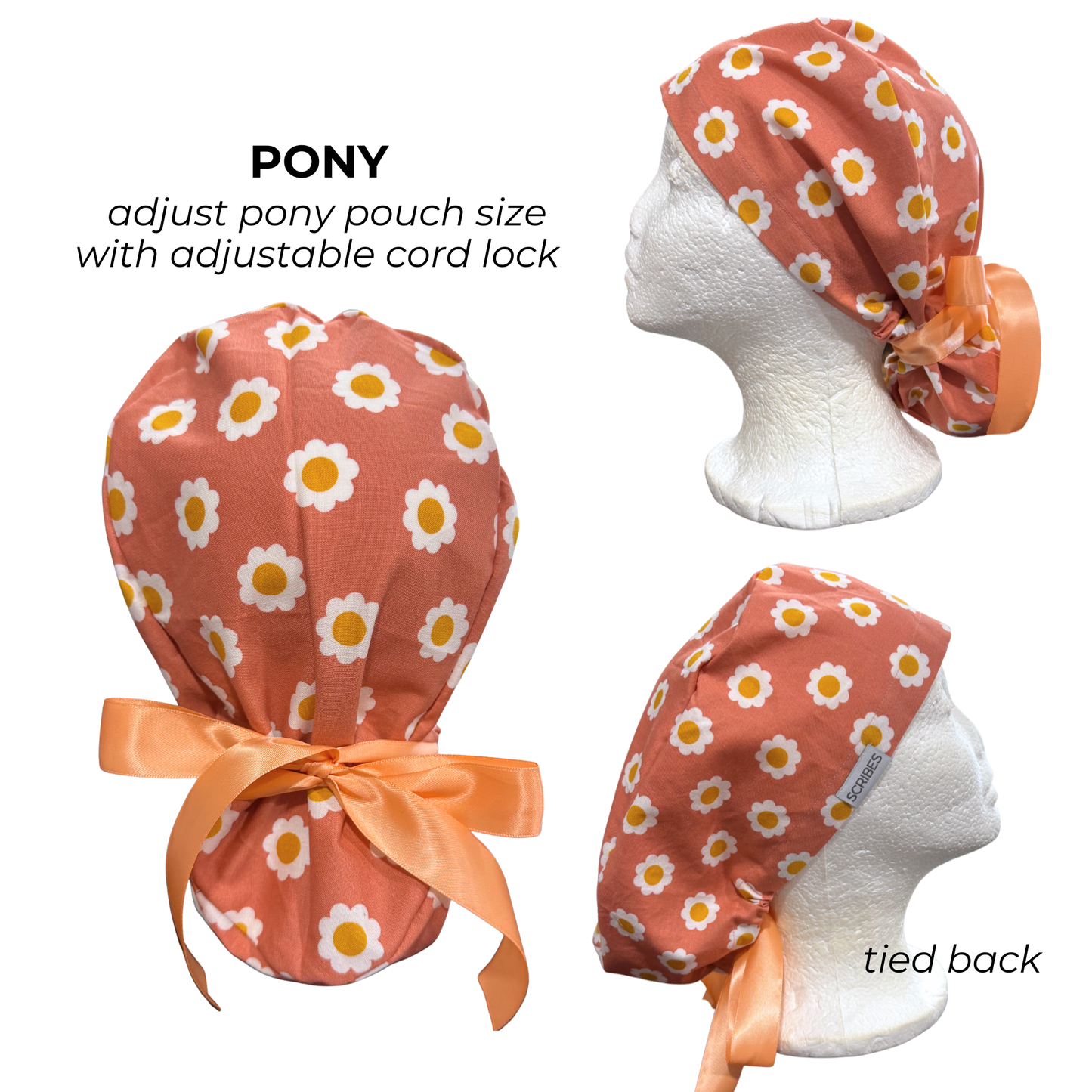 Sunflowers Pony Style Scrub Cap