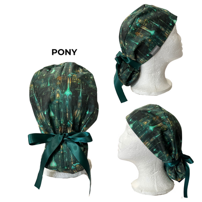 The Magical Fortress Emerald Castle Halloween Pony Scrub cap Exclusive Print
