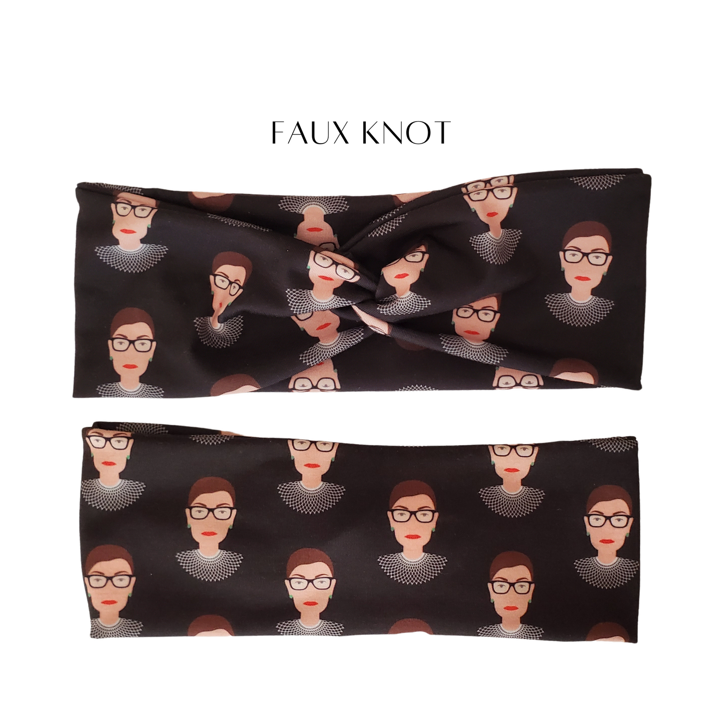 Black Ruth Bader Ginsberg RBG Headband