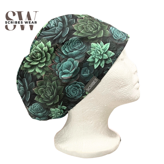 Succulent Arrangement Euro Love Style Scrub cap