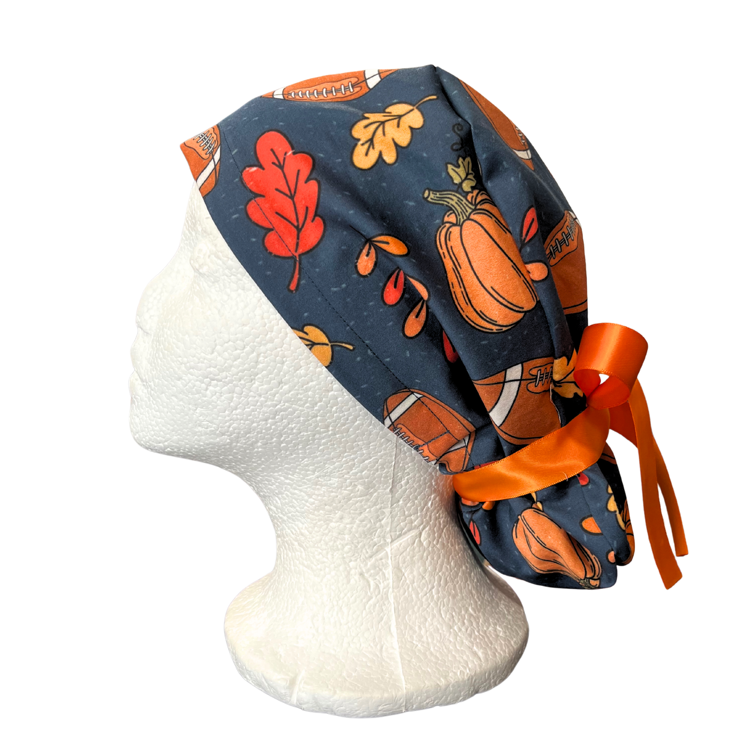 Fall Football Season in Pony Scrub cap