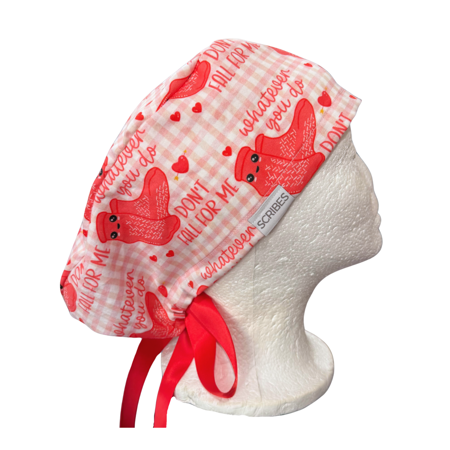 Whatever you do, don't FALL for me Pony Style Scrub Cap
