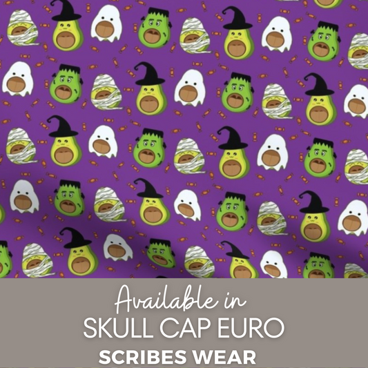 Avocado Mallampati Halloween Euro Men Scrub Cap