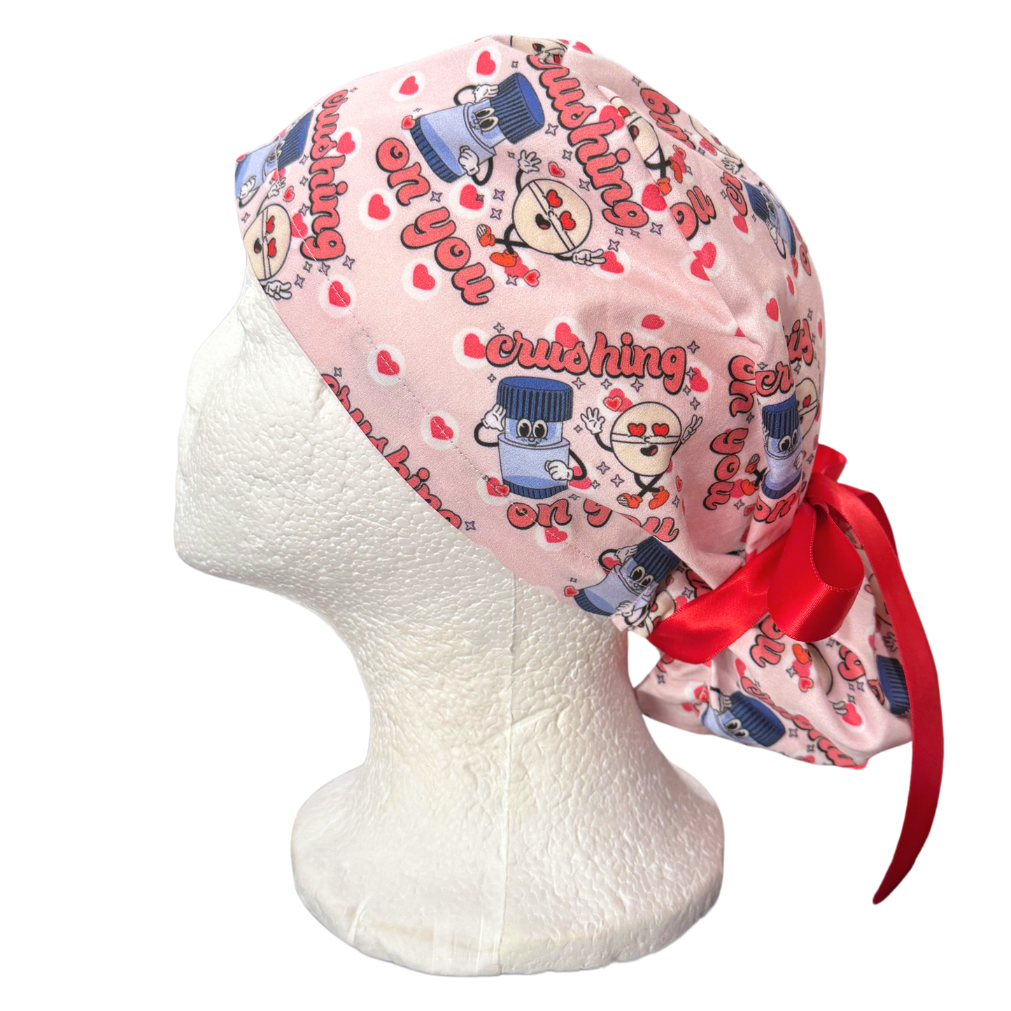 Crushing on you with a pill crusher Pony Style Scrub Cap