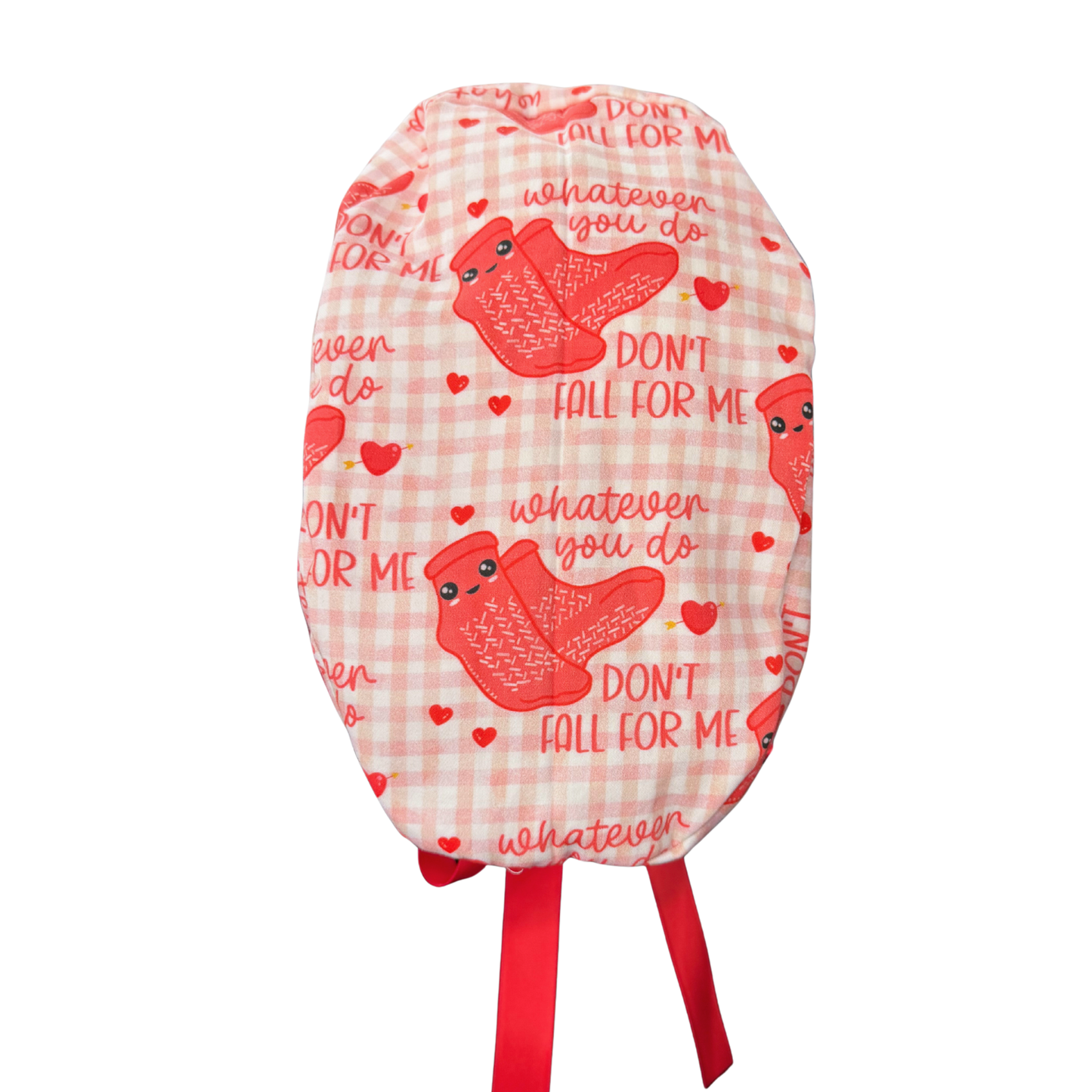 Whatever you do, don't FALL for me Pony Style Scrub Cap