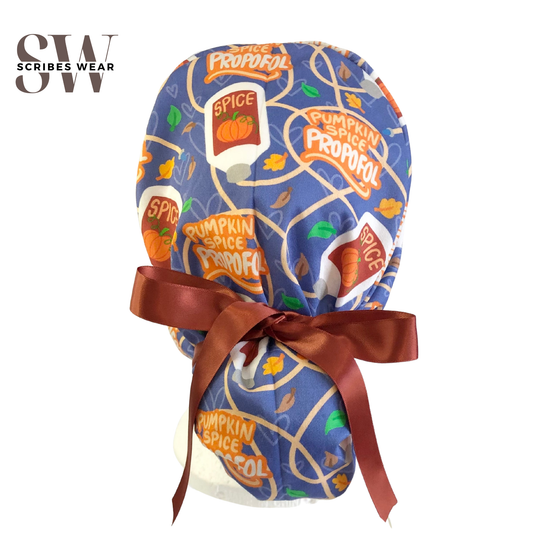Propofol Spice  | Pumpkin spice Fall Autumn Pony Scrub cap
