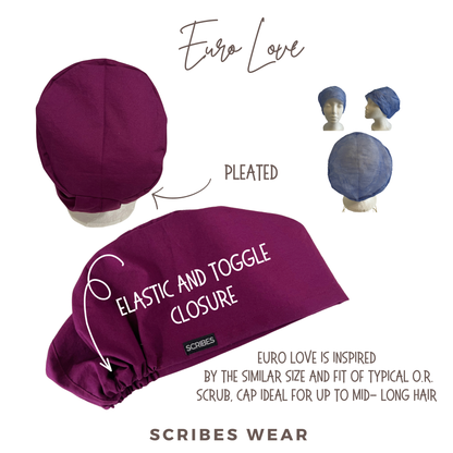 Back and Body Hurts Blue Floral scrub cap