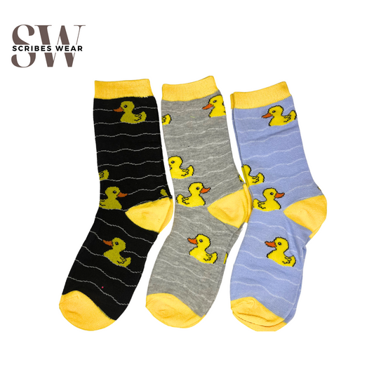 Cute Ducks Women's Crew Socks | 3 pairs